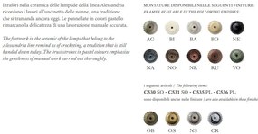 Plafoniera clasica realizata manual din ceramica ALESSANDRIA 23cm