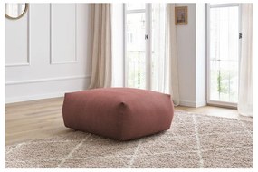 Taburet roz deschis cu tapițerie din catifea reiată Voltaire – Bobochic Paris