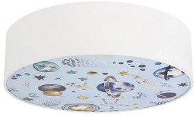 Plafonieră pentru copii KIDDY 2xE27/40W/230V alb/albastru