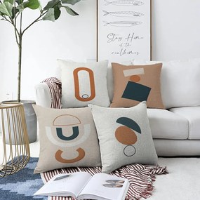 Set 4 fețe de pernă Minimalist Cushion Covers Luka, 55 x 55 cm