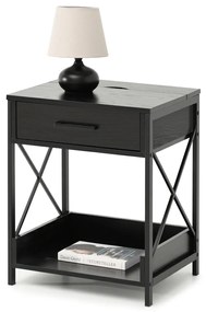 Noptieră Torry (lemn negru + negru). Promo -22%. 1111721