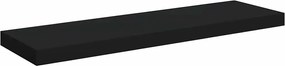 vidaXL Raft de perete suspendat, negru, 80x23,5x3,8 cm, MDF