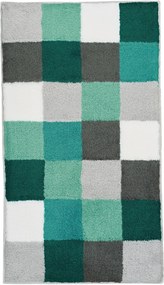 Kleine Wolke Caro covor de baie 105x60 cm dreptunghiular alb-gri-negru-verde-mix culori 5426675382