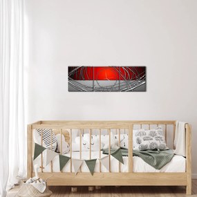 Tablou abstract (cu ceas) (90x30 cm)