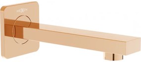Mexen Cube pipă cadă de perete, Roz-auriu - 79370-60