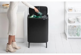 Cos pentru gunoi Brabantia Bo Touch Hi 1001260, 60 L, Inaltat, Deschidere lina si silentioasa, Negru mat