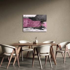 Tablou - Abstracție roz-roșu (70x50 cm)