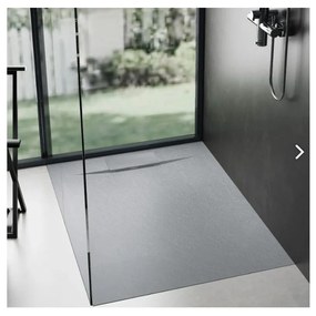 Rea Bazalt Grey cadita de dus patrata x90 cm gri REA-K4105