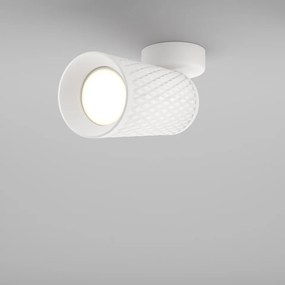 Spot aplicat modern alb cu un bec din aluminiu Maytoni Focus Design
