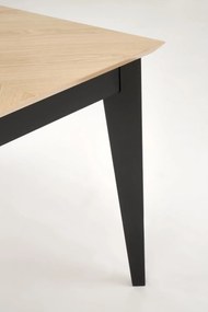Masa extensibila Edmondo stejar natur/negru L160-240 cm