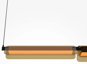 Lustra suspendata LED design minimalist Flat, chihlimbar