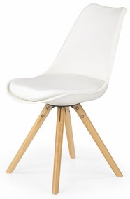 Scaun de sufragerie Aker (alb). 796091
