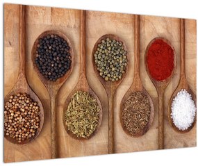 Tablou - condimente și linguri (90x60 cm)