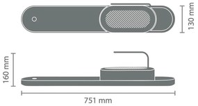 Suport pentru accesorii de spălat gri din plastic SinkStyle – Brabantia