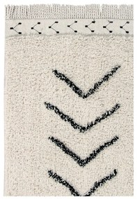 Covor crem lavabil/țesut manual din bumbac 140x210 cm Bereber Rhombs – Lorena Canals