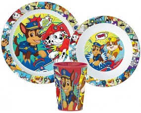 Patrula Cățelușilor set de masă, set din plastic micro, pahar 260 ml