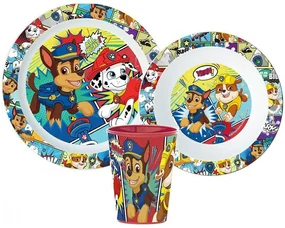 Patrula Cățelușilor set de masă, set din plastic micro, pahar 260 ml