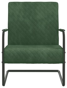325726 vidaXL Scaun tip consolă, verde închis, catifea