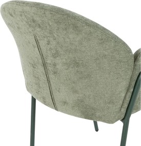 Set de scaune de sufragerie verde 2 buc. tapițat Aslin – MOME