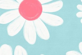 Tapet Dashing Daisies, Turquoise, Rebel Walls