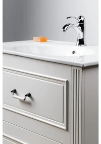 Set dulap pe pardoseala alb Krofam Oxford 60 cm, lavoar incastrat Krofam Oxford 60 cm