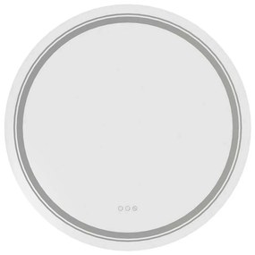 Oglindă Amyra cu iluminare LED 60 cm, argint