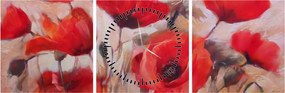 Tablou - Maculii lupului (cu ceas) (90x30 cm)