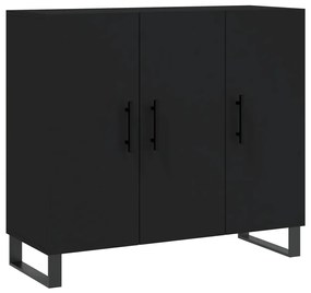 828133 vidaXL Servantă, negru, 90x34x80 cm, lemn compozit