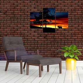 Tablou - Silueta unui lup (90x60 cm)