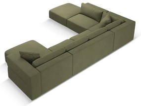 Colțar verde deschis (cu colț pe partea stângă /în formă de "U") Esther – Milo Casa