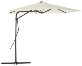 vidaXL Umbrelă soare de exterior cu stâlp din oțel, nisipiu, 300 cm