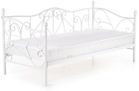 Pat / divan metal Sumatra alb - 90x200 cm