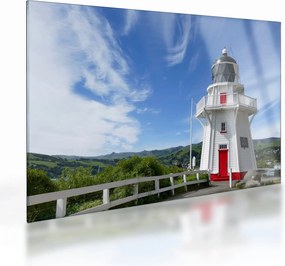 Tablou pe sticlă cu farurile Akaroa, Nooua Zeelanda (70x50 cm)