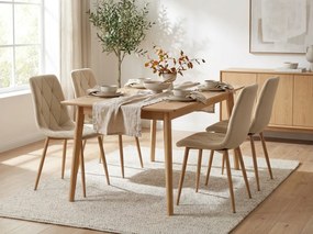 Scaun de catifea crem LIBRA BUTTER CREAM