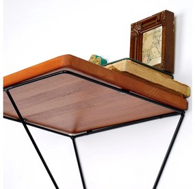 Raft decorativ de perete Duvelo 7 (Nuc + negru) . 1093675