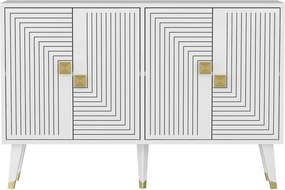 Comoda AHART, alb, PAL melaminat, 120x30x80 cm