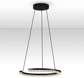 Lustra circulara aluminiu negru GREAMY D-46cm