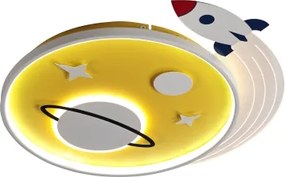 Brilagi -LED Plafonieră pentru copii STARSHIP LED/64W/230V 3000/4500/6000K galbenă