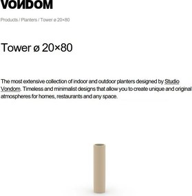 Ghiveci plante design decorativ exterior/interior TOWER 20x80cm