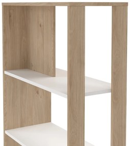 Bibliotecă albă/cu aspect de lemn de stejar 80x205 cm Sign – Tvilum