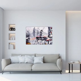 Tablou - Strada din Paris, pictură în ulei (90x60 cm)