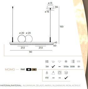 Lustra suspendata LED design modern MOMO