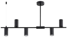 Lustră pe tijă URANOS 5xGU10/10W/230V negru