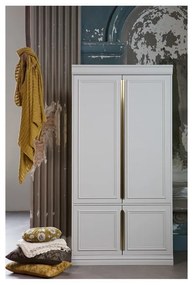 Șifonier din lemn de pin gri deschis cu ușă cu balamale 110x215 cm Organize – BePureHome