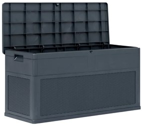 45690 vidaXL Ladă de depozitare de grădină, antracit, 320 L