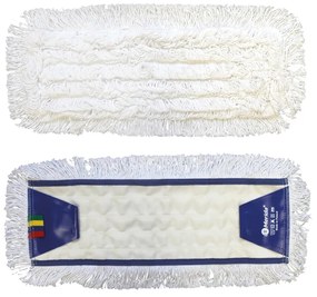 Mop cu file Optimum, 50 cm - bumbac, alb