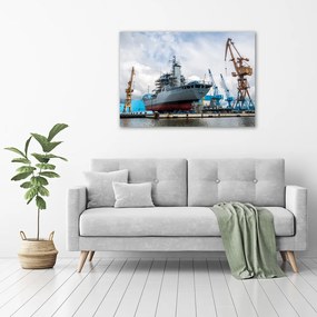 Pictură pe pânză Navă șantier naval