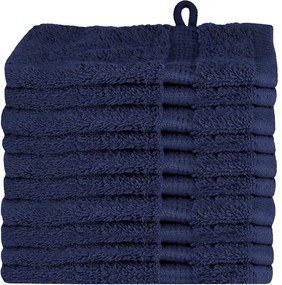 vidaXL Prosop pentru musafiri SOLUND 10 pcs Albastru marin 15 x 21 cm