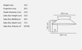 Aplica LED solara de exterior cu senzor de miscare IP44 Justina negru