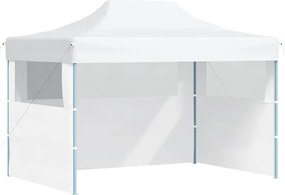vidaXL Cort de petrecere pliabil cu 3 pereți laterali, alb, 280x410x315 cm, oțel
